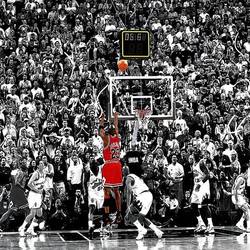 Michael Jordan Last shot Poster Meaningful Gift For Family Gift For Boyfriend Valentine Gift Birthday Gift Holiday Gift