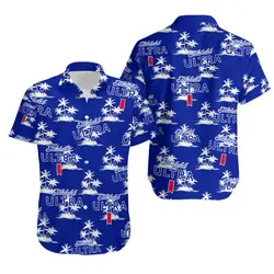Michelob Coconut Island Pattern Hawaiian Shirt Gift For Your Girlfriend Boyfriend Gift For Love Gift For Friend Best Valentine Present Holiday Gift