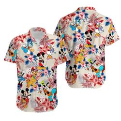 Mickey and Friends Hawaiian Shirt Gift For Your Girlfriend Boyfriend Gift For Love Gift For Friend Best Valentine Present Holiday Gift