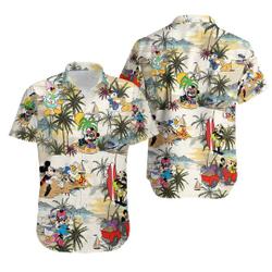 Mickey and Friends Surf Hawaiian Shirt Gift For Your Girlfriend Boyfriend Gift For Love Gift For Friend Best Valentine Present Holiday Gift