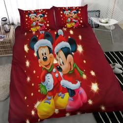 Mickey And Minnie Bedding Set Gift For Your Girlfriend Boyfriend Gift For Love Gift For Friend Best Valentine Present Holiday Gift