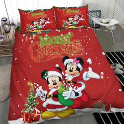 Mickey And Minnie Bedding Set Gift For Your Girlfriend Boyfriend Gift For Love Gift For Friend Best Valentine Present Holiday Gift