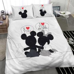 Mickey And Minnie Bedding Set Gift For Your Girlfriend Boyfriend Gift For Love Gift For Friend Best Valentine Present Holiday Gift