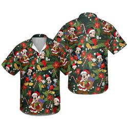 Mickey Disney Christmas  Hawaiian Shirt Gift For Your Girlfriend Boyfriend Gift For Love Gift For Friend Best Valentine Present Holiday Gift