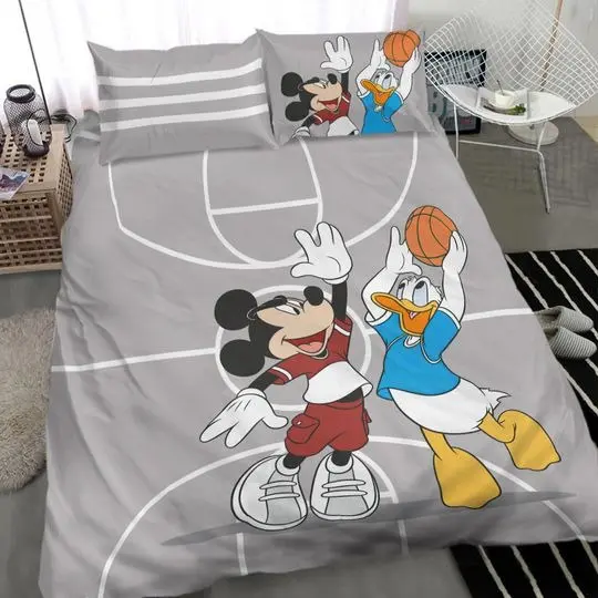 Mickey & Donald DN Bedding Set Gift For Your Girlfriend Boyfriend Gift For Love Gift For Friend Best Valentine Present Holiday Gift
