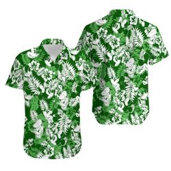 Mickey & Friends Green White Summer Tropical Disney Hawaiian Shirt Gift For Your Girlfriend Boyfriend Gift For Love Gift For Friend Best Valentine Present Holiday Gift