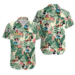 Mickey Hawaiian Shirt,Disney Print Shirt, Men Mickey Hawaiian Shirt Gift For Your Girlfriend Boyfriend Gift For Love Gift For Friend Best Valentine Present Holiday Gift