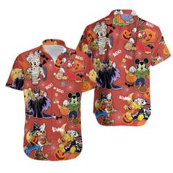 Mickey Mickey Friends Halloween Hawaiian Shirt Gift For Your Girlfriend Boyfriend Gift For Love Gift For Friend Best Valentine Present Holiday Gift