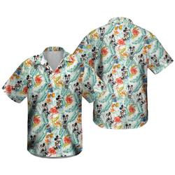 Mickey Minnie 3D All Over Print Hawaiian Shirt Gift For Your Girlfriend Boyfriend Gift For Love Gift For Friend Best Valentine Present Holiday Gift
