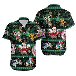 Mickey Minnie Christmas Hawaiian Shirt Gift For Your Girlfriend Boyfriend Gift For Love Gift For Friend Best Valentine Present Holiday Gift