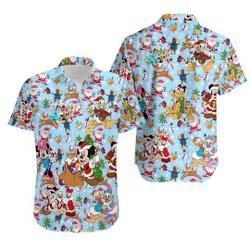 Mickey Minnie Christmas Hawaiian Shirt Gift For Your Girlfriend Boyfriend Gift For Love Gift For Friend Best Valentine Present Holiday Gift