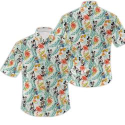 Mickey Minnie Donald Duck Hawaiian  Shirt Gift For Your Girlfriend Boyfriend Gift For Love Gift For Friend Best Valentine Present Holiday Gift