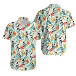 Mickey Minnie Donald Duck Tropical Hawaiian 2022 Shirt Gift For Your Girlfriend Boyfriend Gift For Love Gift For Friend Best Valentine Present Holiday Gift