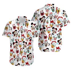 Mickey Mouse And Friends Disney Christmas Hawaiian Shirt Gift For Your Girlfriend Boyfriend Gift For Love Gift For Friend Best Valentine Present Holiday Gift