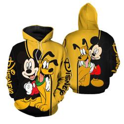 Mickey Mouse And Pluto 3D Hoodie