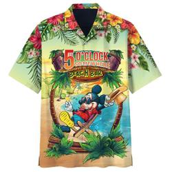 Mickey Mouse Disney It���s 5 O���clock Somewhere Beach Bar Hawaiian Shirt Gift For Your Girlfriend Boyfriend Gift For Love Gift For Friend Best Valentine Present Holiday Gift