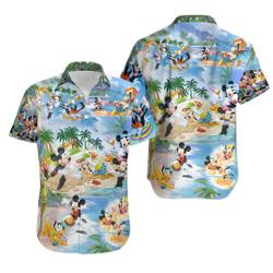 Mickey Mouse Disney Summer Sleeve Button Hawaiian Shirt Gift For Your Girlfriend Boyfriend Gift For Love Gift For Friend Best Valentine Present Holiday Gift