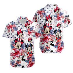 Mickey Mouse Hawaiian Shirt/ Disney Hibiscus Hawaiian Shirt Gift For Your Girlfriend Boyfriend Gift For Love Gift For Friend Best Valentine Present Holiday Gift