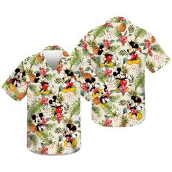 Mickey Mouse Hawaiian Shirt Summer Button Up Gift For Your Girlfriend Boyfriend Gift For Love Gift For Friend Best Valentine Present Holiday Gift