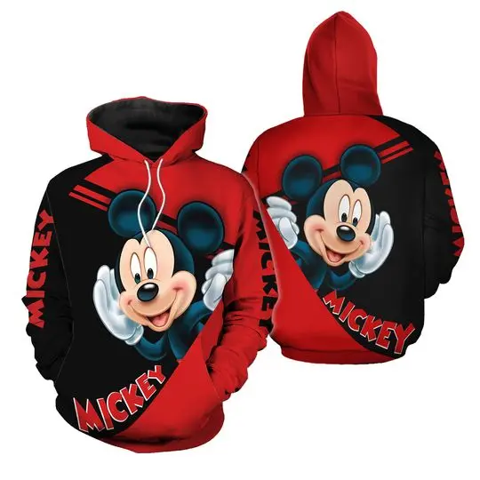 Mickey Mouse Red Black | Disney 3D Hoodie