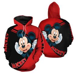 Mickey Mouse Red Black | Disney 3D Hoodie