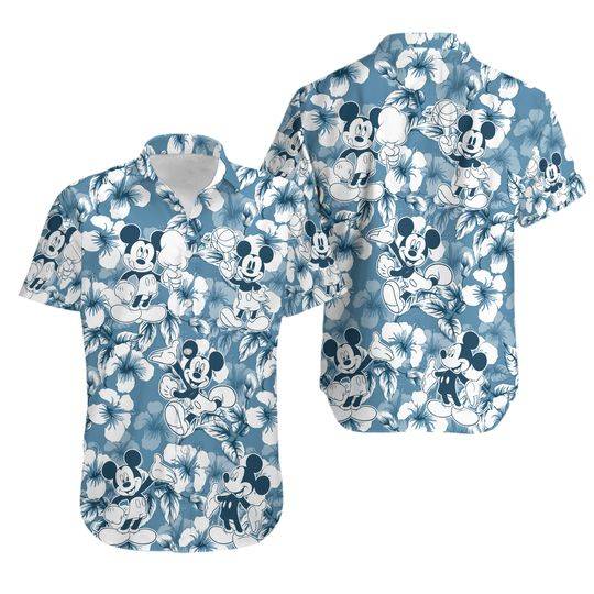 Mickey Mouse Tropical Hawaiian Shirt Gift For Your Girlfriend Boyfriend Gift For Love Gift For Friend Best Valentine Present Holiday Gift