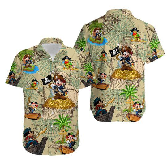 Mickey Pirates Hawaiian shirt Gift For Your Girlfriend Boyfriend Gift For Love Gift For Friend Best Valentine Present Holiday Gift