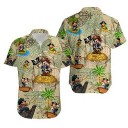 Mickey Pirates Hawaiian shirt Gift For Your Girlfriend Boyfriend Gift For Love Gift For Friend Best Valentine Present Holiday Gift