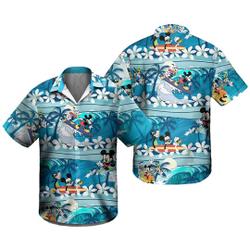Mickey Surfing Hawaiian Shirt, Disney Hawaiian Shirt, Aloha Hawaiian Shirt, Vacation Hawaiian Shirt Gift For Your Girlfriend Boyfriend Gift For Love Gift For Friend Best Valentine Present Holiday Gift