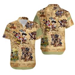 Mickey Treasure Hunting Hawaiian Shirt Gift For Your Girlfriend Boyfriend Gift For Love Gift For Friend Best Valentine Present Holiday Gift