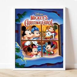 Mickey's Christmas Carol - Christmas Holiday Movie Poster Meaningful Gift For Family Gift For Boyfriend Valentine Gift Birthday Gift Holiday Gift