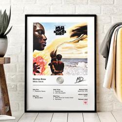Miles Davis Poster - Bitches Brew Album Cover Poster Print Meaningful Gift For Family Gift For Boyfriend Valentine Gift Birthday Gift Holiday Gift