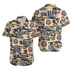 Miller Lite Beer Hawaiian Shirt Gift For Your Girlfriend Boyfriend Gift For Love Gift For Friend Best Valentine Present Holiday Gift