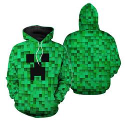 Minecra 3d Print Shirt, Minecra Cosplay Hoodie