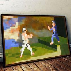 Minecraft Painting Fighters Poster Meaningful Gift For Family Gift For Boyfriend Valentine Gift Birthday Gift Holiday Gift