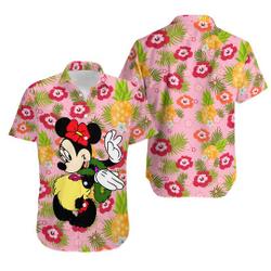 Mini Mouse Hawaiian aloha shirt, Minnie Lovers, Mickey And Minnie Hawaiian Gift For Your Girlfriend Boyfriend Gift For Love Gift For Friend Best Valentine Present Holiday Gift