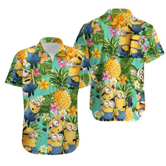 Minion Hawaiian Shirt, Minion Vacation Summer Shirt Gift For Your Girlfriend Boyfriend Gift For Love Gift For Friend Best Valentine Present Holiday Gift