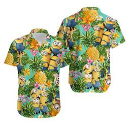 Minion Hawaiian Shirt, Unisex T Shirt Gift For Your Girlfriend Boyfriend Gift For Love Gift For Friend Best Valentine Present Holiday Gift