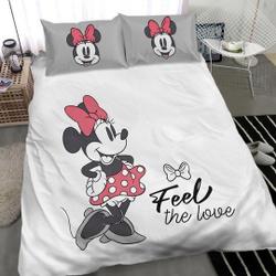 Minnie Mouse Love Bedding Set Gift For Your Girlfriend Boyfriend Gift For Love Gift For Friend Best Valentine Present Holiday Gift
