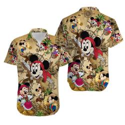 Minnie Mouse Pirate Hawaiian Shirt Gift For Your Girlfriend Boyfriend Gift For Love Gift For Friend Best Valentine Present Holiday Gift