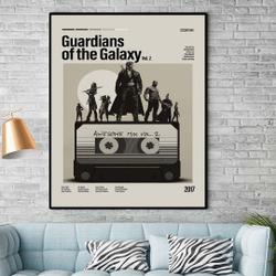 Guardians of the Galaxy, James Gunn, Retro Movie Poster Meaningful Gift For Family Gift For Boyfriend Valentine Gift Birthday Gift Holiday Gift