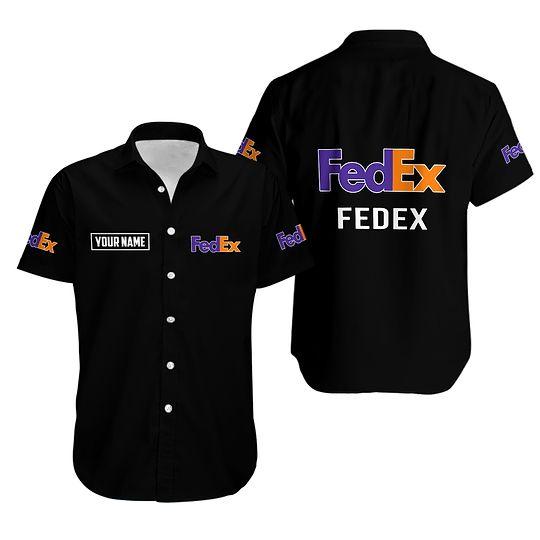 Fedex simple custom name Summer Hawaiian Shirts Gift For Your Girlfriend Boyfriend Gift For Love Gift For Friend Best Valentine Present Holiday Gift