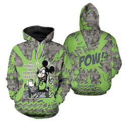Mo Money Mickey 3D Comic Jordan 5 Retro Green Bean Hoodie