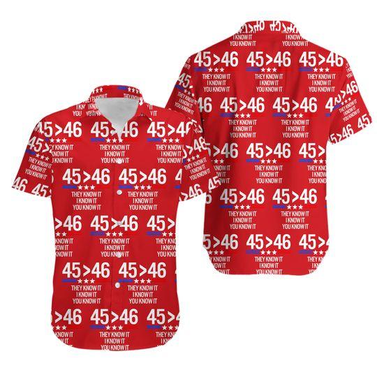 45 Is Greater Than 46 Hawaiians Shirt Gift For Your Girlfriend Boyfriend Gift For Love Gift For Friend Best Valentine Present Holiday Gift