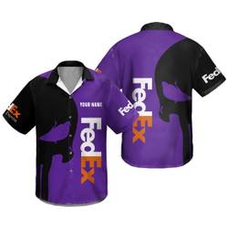 Fedex Skull purple custom name Summer Hawaiian Shirts Gift For Your Girlfriend Boyfriend Gift For Love Gift For Friend Best Valentine Present Holiday Gift