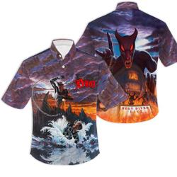 Dio Shirt 3D,Dio Band The Last in Line 2022 Tour Concert Shirt,Hawaiian Shirt,Vintage Rock Band T-Shirt,Music Shirt,Graphic Tee,Summer Shirt