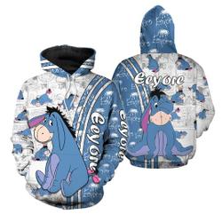 Eeyore Winnie The Pooh Blue 3D Hoodie