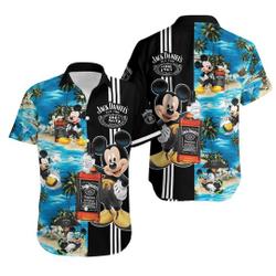 J Daniel  Old Time Mickey Mouse Hawaiian Shirt Gift For Your Girlfriend Boyfriend Gift For Love Gift For Friend Best Valentine Present Holiday Gift