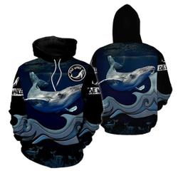 Love Whale Love Ocean 3D Pullover Hoodie