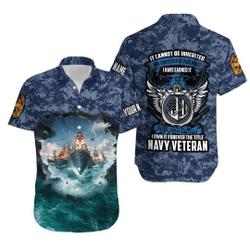 Navy Veteran Personalized 3D All Over Printed Hawaiian Shirt Gift For Your Girlfriend Boyfriend Gift For Love Gift For Friend Best Valentine Present Holiday Gift